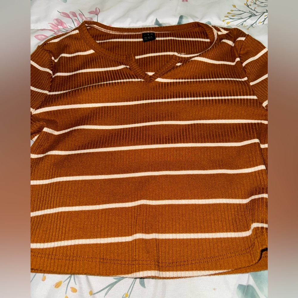 Brown size Xs long sleeve crop top